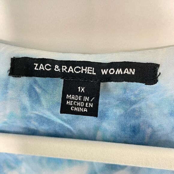 Zac & Rachel Women's 1X Blouse Sleeveless Multicolored - Picture 6 of 8